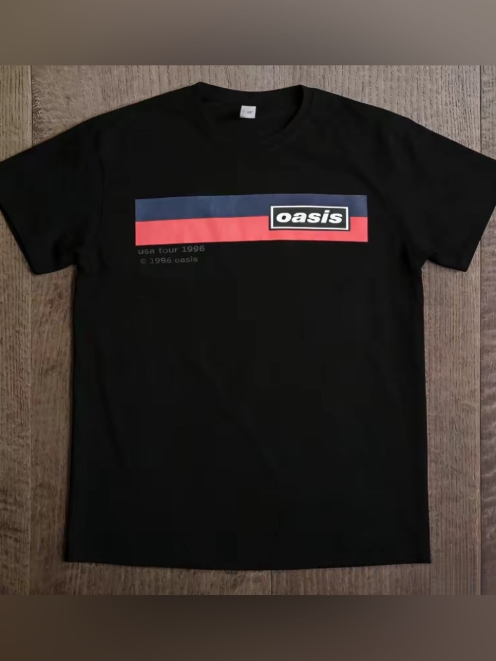 Oasis USA Tour 1996 Graphic Black Tee